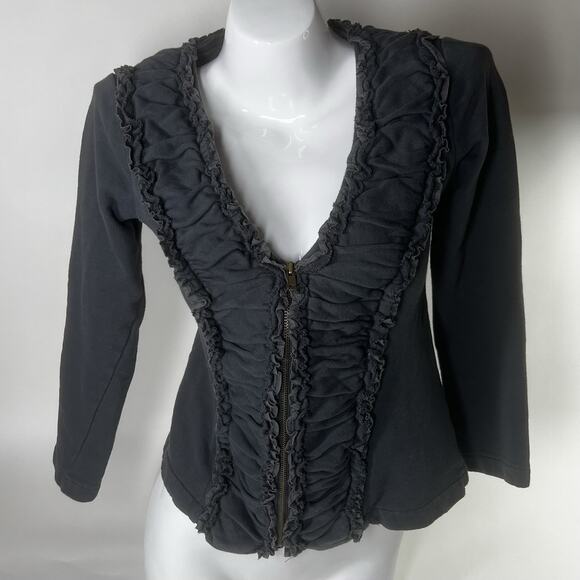 Nick And Mo gray jacket Blazer Exclusive Collection For Nordstrom Zip Front XS-M - Picture 1 of 7